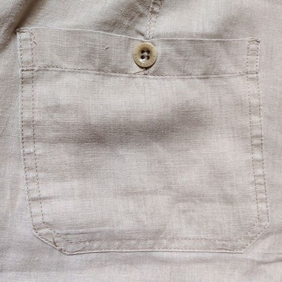 LRL Ralph Lauren 100% Linen Wide Leg Pants Beige Tan Casual Preppy Womens 8 - Picture 11 of 13
